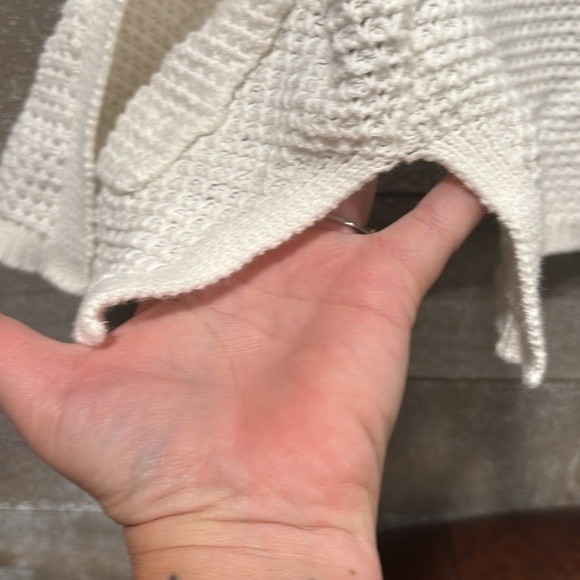 Marine Layer cream waffle open knit Cardigan size XS - Picture 4 of 9